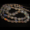 Brand New - 14 inches Awesome Blue Transeparent ETHIOPIAN Opal - Smooth Polished Oval Shape Briolett Fully Fire Every Beads Size 9 - 3 mm approx Super Rare Inside Fire --Very Rare Quality